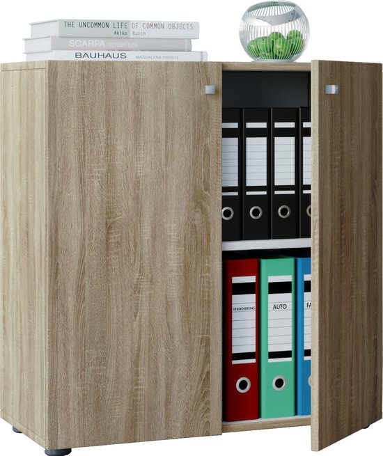 Archiefkast opbergkast Vandol mini lichtbruin 74 cm hoog