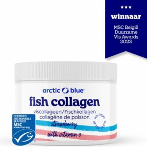Arctic Blue - Pure Arctische Viscollageen - Aardbeismaak - 150 gram - Gehydrolyseerd review en ervaring