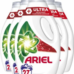 Ariel Vloeibaar Wasmiddel + Ultra Vlekverwijderaar - 5 x 27 Wasbeurten - Voordeelverpakking review en ervaring
