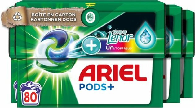 Ariel Wasmiddel Pods + Touch of Lenor – 4 x 20 Wasbeurten – Voordeelverpakking review en ervaring
