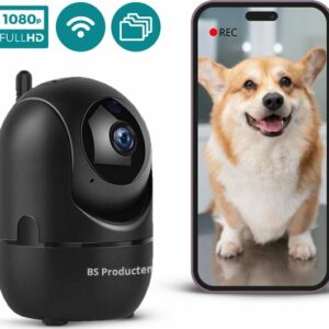 Beveiligingscamera - Huisdiercamera - WiFi - Full HD - Beweeg en geluidsdetectie - Werkt met app - Hondencamera Binnen - Indoor - Zwart review en ervaring