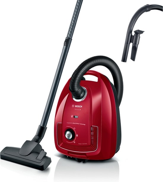 Bosch BGB38RD2 Serie 4 – Stofzuiger met zak – Rood