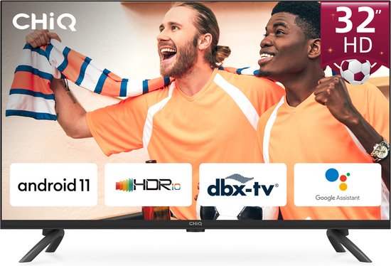 CHiQ 32-inch Android 11 TV – Google Assistant – Duizenden apps – Chromecast