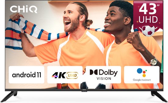 CHiQ U43H7C – 43 inch UHD TV – Frameless design – Chromecast – Google Assistant – Android 11