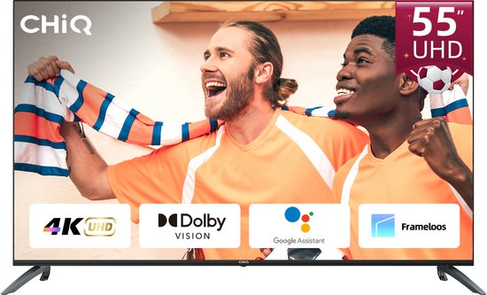 CHiQ U55G7LX – 55 Inch 4K Android Smart TV – UHD – Dolby Vision – Google Assistant