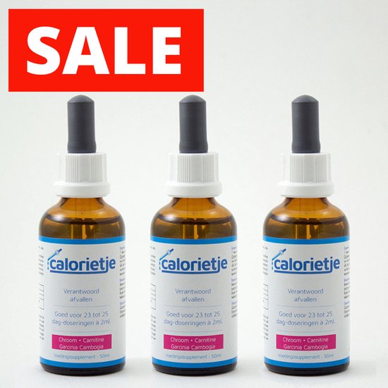 Calorietje BIO HCG Afslankdruppels Triple Actiepakket