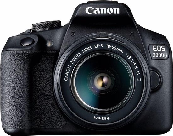 Canon EOS 2000D + 18-55mm IS II – Zwart
