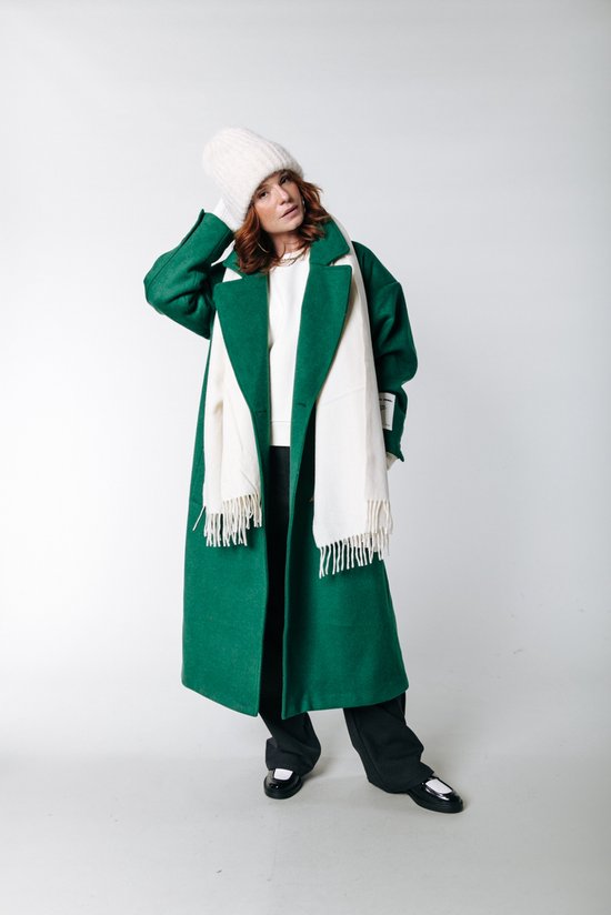Colourful Rebel Zania Double Breasted Wool Long Coat – L
