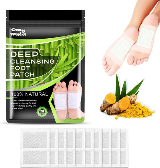 Cozy World – Detox voetpleisters – 30 pads – 2 weken kuur – Voordeelverpakking – Detoxkuur – Voetverzorging – Detox – Afvallen – afslankpleisters