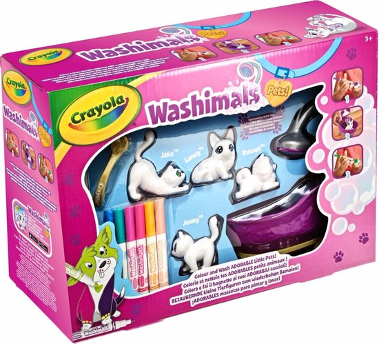 Crayola Washimals – Huisdieren – Activiteitenset Kleuren, Wassen en Opnieuw Kleuren met Dieren
