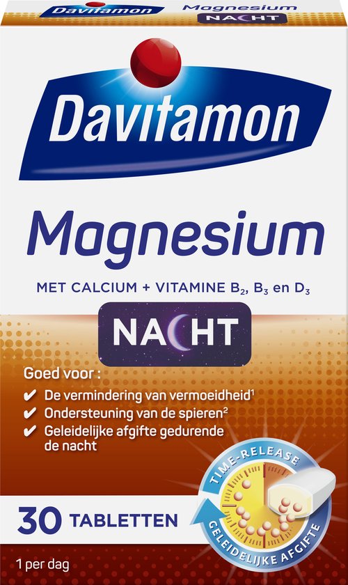 Davitamon Magnesium Tabletten – Goede Nachtrust – 30 stuks – Voedingssupplement