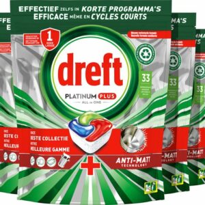 Dreft Platinum Plus All In One - Vaatwastabletten - Voordeelverpakking 4 x 33 stuks review en ervaring