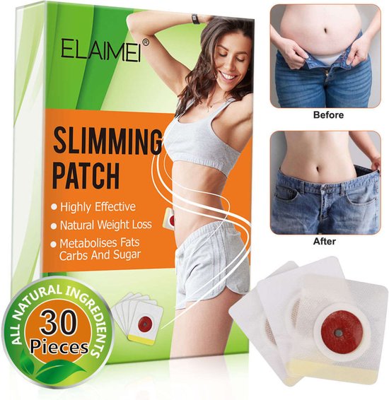 ELAIMEI® Afslankpleister – 30 Stuks – Maandbehandeling – Magnetisch – Detox – Slimming Patch – Afval Pleister – Navel Pleister – Buik Pleister – Slim Patches – Dieet Pleister – Afslanken – Afvallen – Vet Verbrander – Belly