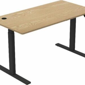 Elektrisch Verstelbaar Zit Sta Bureau | Met Geheugenfunctie | Tafelblad 140x70 | Zwart - Eiken | In te stellen op 4 standen | In Hoogte Verstelbaar Bureau review en ervaring