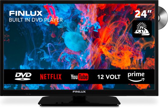 Finlux FLD2435MSMART – 24 inch (61 cm) – Smart TV met DVD Speler Ingebouwd – HD Ready LED – HDR – 12 Volt – 2022
