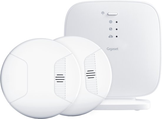 Gigaset Rookmelder 2Pack- Slimme rookmelder – 10 jaar levensduur batterij – Werkt met Philips Hue en andere sensoren – Alarmering via app en ter plaatse
