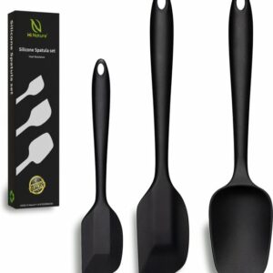 HI NATURE™ Spatel set 3 stuks - Siliconen spatel set BPA vrij - Spatelset - Keukenspatel - Pannenlikker - Bakspaan - Keukengerei set | Spatel silicone hittebestendig - Anti-aanbak - Keuken gerei (Zwart) review en ervaring