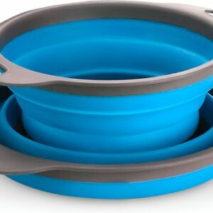 HI NATURE™ Vergiet opvouwbaar set van 2 stuks - Inklapbare vergiet - Groot en klein vergieten - Siliconen vergiet BPA Vrij | Vaatwasbestendig - Hittebestendig | Blauw review en ervaring