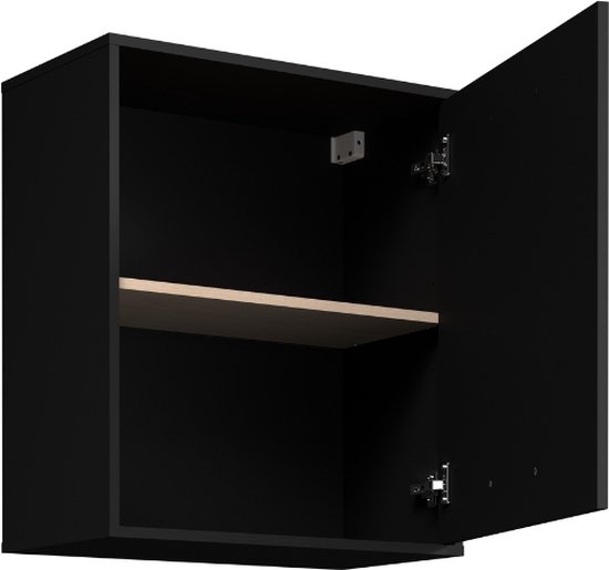 Hangkast Cobalt 60cm – zwart/eik