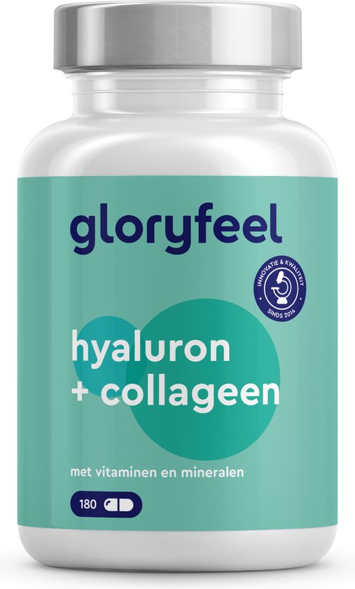 Hyaluronzuur Collageen – 180 capsules – Huid & Haar Complex met Biotine, Vitamine C, Zink, Selenium & Bamboe-extract – Laboratorium getest, zonder toevoegingen, geproduceerd in Duitsland