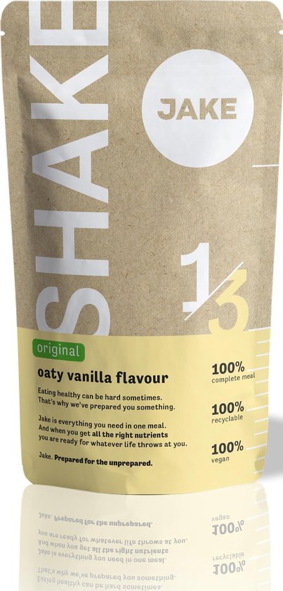 Jake Oaty Vanille Original 20 Maaltijden – Vegan Maaltijdvervanger – Poeder Maaltijdshake – Plantaardig, Rijk aan voedingsstoffen, Veel Eiwitten – Shakes