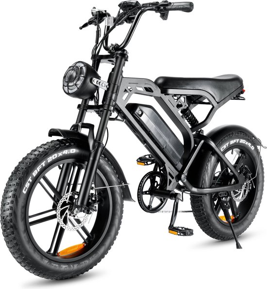 Kick&Move – V20 – Fatbike – E-Fatbike – Elektrische Fiets – Elektrische Fatbike – Fatbike Electrisch – 250W Vermogen – Shimano 7 Versnellingen – Zwart