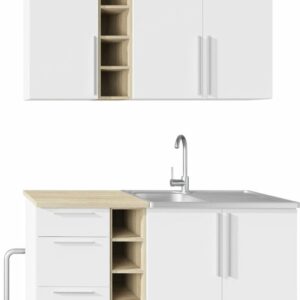 Kleine Keuken Wit Eiken - 140cm – Mini Keukenblok – Kitchenette met Franke Spoelbak – Goedkope Keukenkast review en ervaring