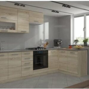 LASSEN Complete hoekkeuken 240x165 cm met werkblad - Sonoma eiken afwerking review en ervaring