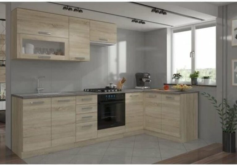 LASSEN Complete hoekkeuken 240x165 cm met werkblad - Sonoma eiken afwerking review en ervaring