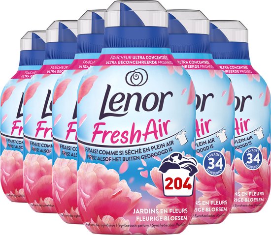 Lenor Fresh Air Bloesem – Wasverzachter – 6 x 34 Wasbeurten Voordeelverpakking