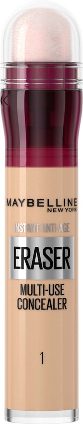 Maybelline New York – Instant Anti Age Eraser – 01 – concealers die zichtbaar wallen wegwerken – 6,8 ml