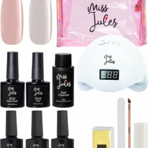 Miss Jules® BIAB Starter Pakket – Builder in a Bottle – BIAB Nagel Builder Gel – BIAB Nagellak Starterset - Inclusief 48W UV/LED Lamp