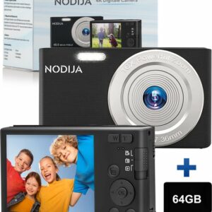 NODIJA® Digitale Camera - Compact Camera - Fototoestel - Videocamera - 64GB SD-kaart review en ervaring