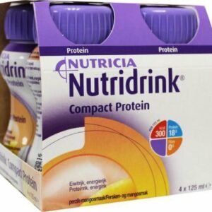 Nutridrink Compact Proteine perzik/mango - 4 x 125 ml review en ervaring