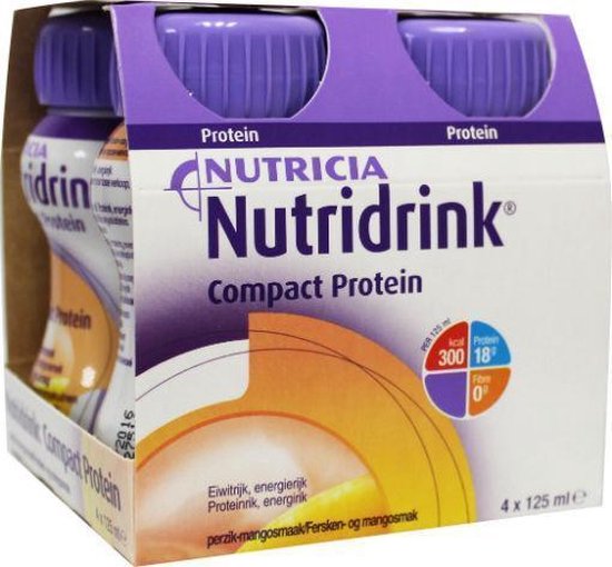 Nutridrink Compact Proteine perzik/mango – 4 x 125 ml