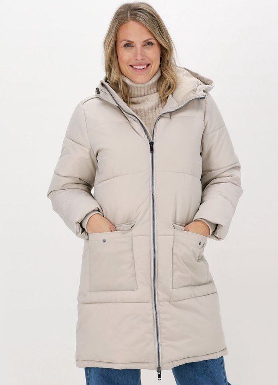 Object Zhanna Ls Long Jacket Jassen Dames – Winterjas – Beige – Maat M