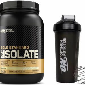Optimum Nutrition Gold Standard 100% Isolate Bundel  - Vanille Whey Protein Isolaat + ON shakebeker - 930 gram (31 shakes) review en ervaring