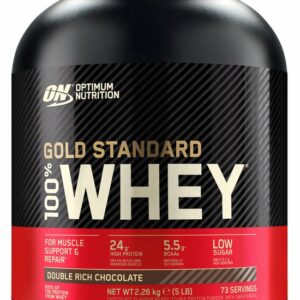 Optimum Nutrition Gold Standard 100% Whey Protein - Double Rich Chocolate - Proteine Poeder - Eiwitshake - 71 doseringen (2270 gram) review en ervaring