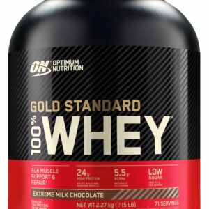 Optimum Nutrition Gold Standard 100% Whey Protein - Extreme Milk Chocolate - Proteine Poeder - Eiwitshake - 71 doseringen (2270 gram) review en ervaring