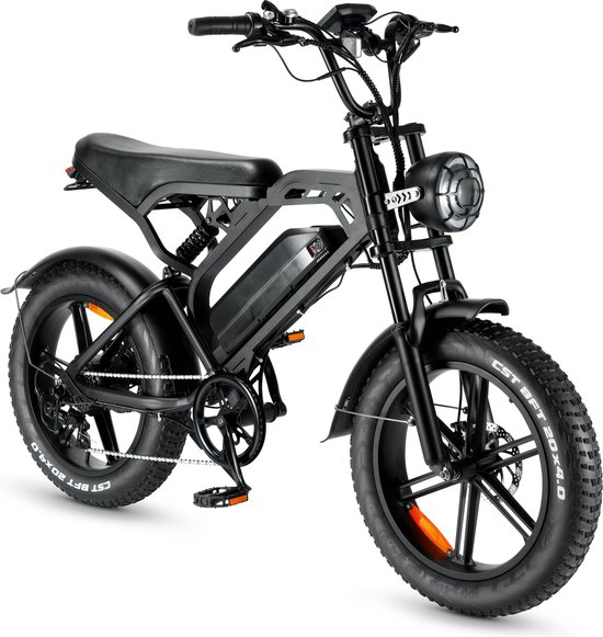 Ouxi V20 Model – 2023 – Zwart – Elektrische Fatbike – Fatbikes – E-Bike – 25 km/u – 250W – 7 Versnellingen