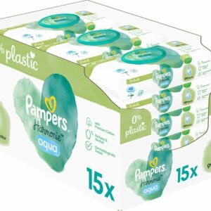 Pampers Harmonie Aqua Billendoekjes - 15 Pakken - 720 Babydoekjes review en ervaring