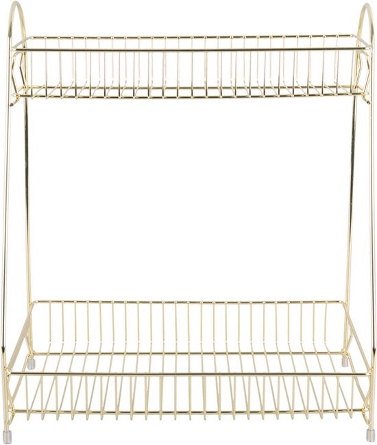 Present time | keukenrek/kitchen rack Tidy | goud/gold | 30x20x34,5 cm | PT3844GD