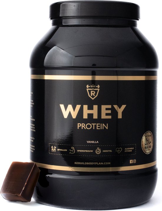 Rebuild Nutrition Whey Proteïne – 1000 gr – Vanille smaak – Proteïne Poeder – 40 Eiwitshakes – Hoogwaardige Eiwitpoeder