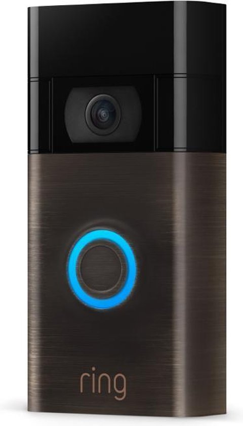 Ring Video Deurbel (2de generatie) – Batterij – 1080p HD-video – Venetiaans Brons