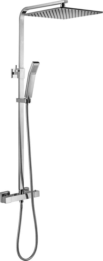 SCHÜTTE Sumba Douchesysteem – Regendouche – met Thermostatische Douchekraan – Hartafstand 150 mm – Chroom