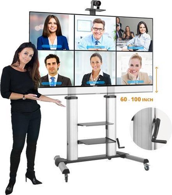 STRALEX TV VLOERSTANDAARD PROFESSIONEEL TW61L LARGE MET DRAAIHENDEL