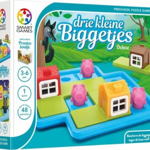 SmartGames - Drie Kleine Biggetjes Deluxe - Kleuterspel - 48 puzzel opdrachten - met extra sprookjesboek review en ervaring