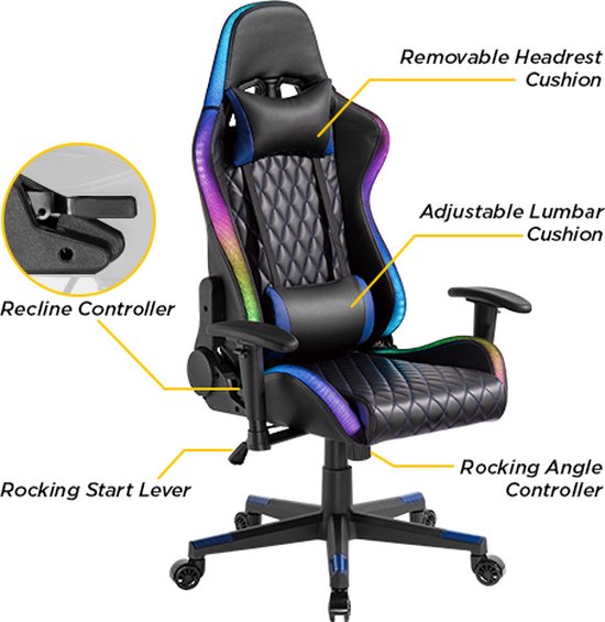 Stralex VENOM | Rgb led gaming stoel