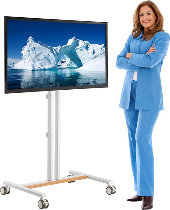 TV standaard Hout en Metaal | Kleur: Wit