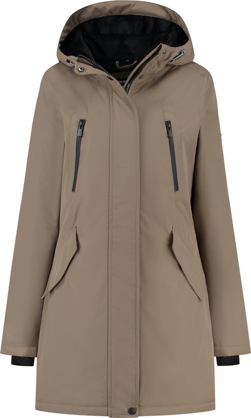 Travelin’ Jack Berrit – Winterjas Dames – Parka Waterdicht Winddicht – Bruin – Maat 46